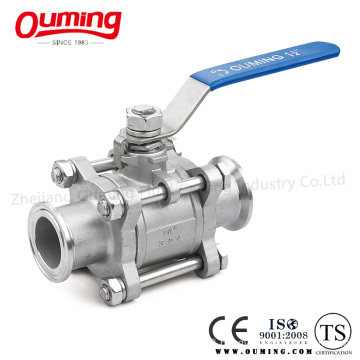 3piece Clamped/Quick Install Stainless Steel Ball Valve